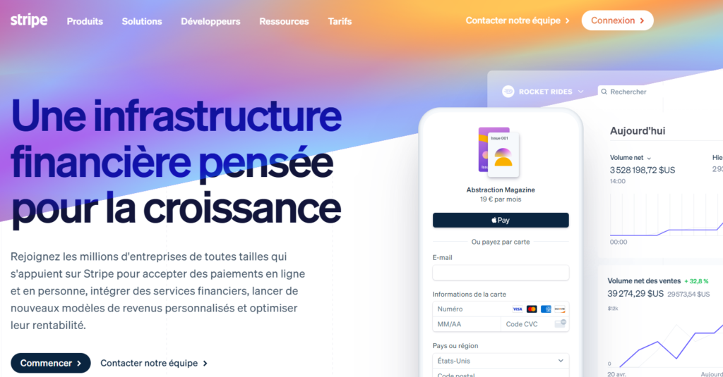 Les 10 Meilleures Plateformes pour Facturer ses Clients : Stripe